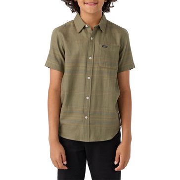 O'Neill Big Boys' Seafaring Stripe Short Sleeve Button Down Shirt