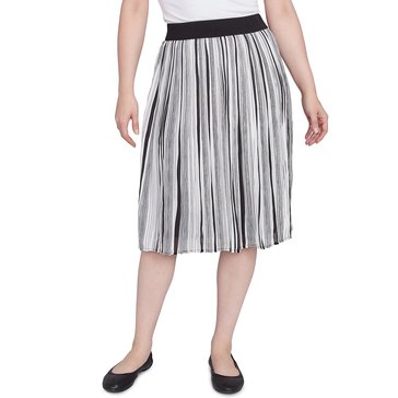 Emaline Women's Wavy Stripe Pleated Skirt