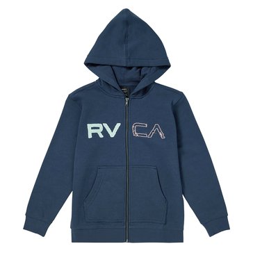 RVCA Big Boys' Split Path Zip Hoodie Screen Fleece