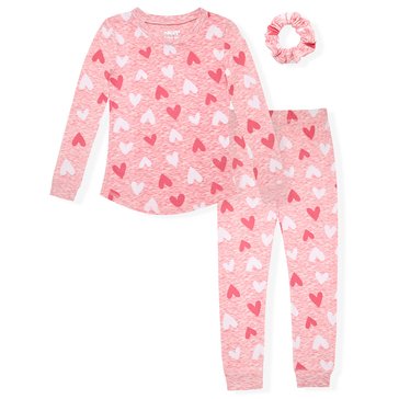 Sleep On It Little Girls' Heart Tight Fit Sleep Set