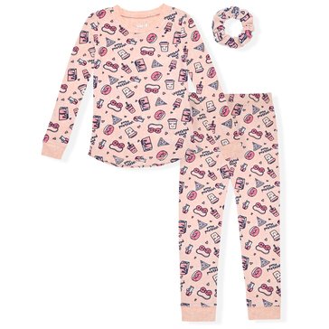 Sleep On It Little Girls' Sweet Tight Fit Sleep Set