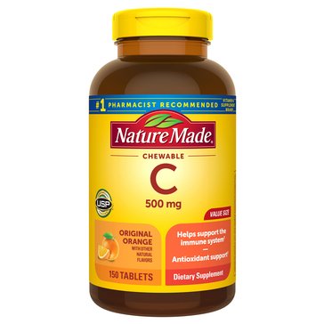 Nature Made Vitamin C 500mg Chewable Tablets