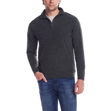 Weatherproof Men's Textured Soft Touch Quarter Zip Sweater 