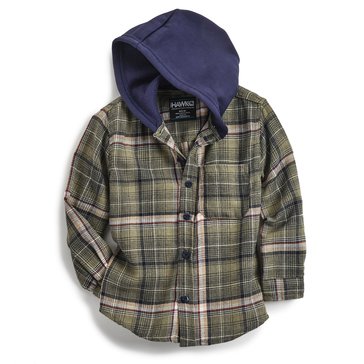 Tony Hawk Little Boys' Hooded Flannel Shirts