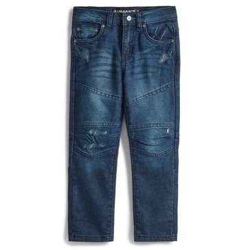 Tony Hawk Little Boys' Slim Straight Moto Jeans