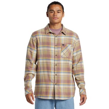 Quiksilver Men's Vestry Stretch Plaid Long Sleeve Flannel Shirt