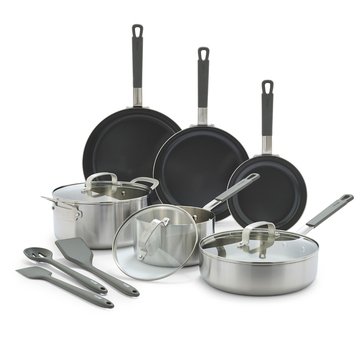 Bobby Flay 3-Ply Stainless Steel 12-Piece Cookware Set