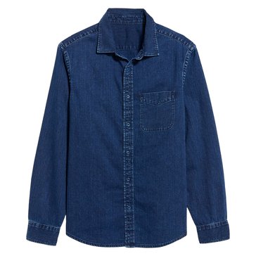 Old Navy Men's Long Sleeve Everyday Denim Shirt