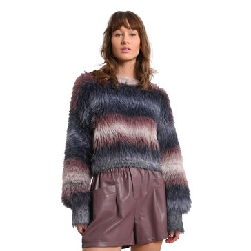 Molly Bracken Women's Hazy Stripe Crop Sweater