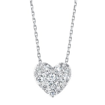 3/4 cttw Diamond Heart Pendant