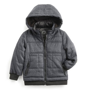 Urban Republic Big Boys' Hooded Wool Zip Pocket Jacket