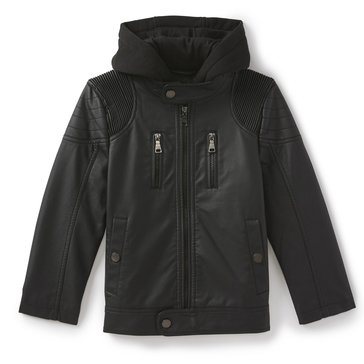 Urban Republic Little Boys' Faux Leather Shirt Jacket