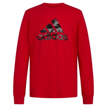 Adidas Big Boys' France Camo Long Sleeve Tee