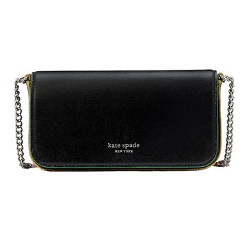 Kate Spade New York Devin Glitter Edge Shiny Saffiano Flap Chain Wallet