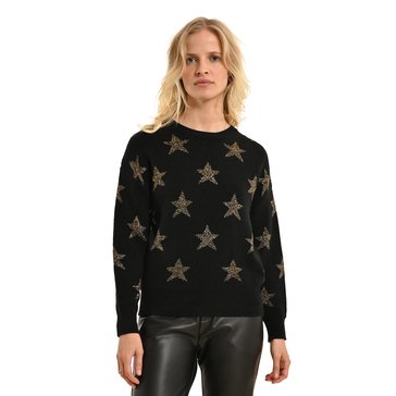 Molly Bracken Women's Sparkle Star Pullover Sweater