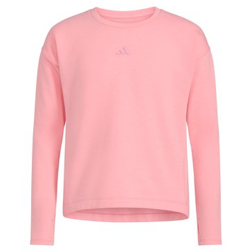 Adidas Big Girls' Embroidered Pullover Crew