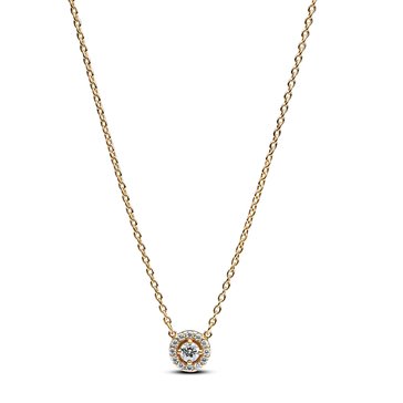 Pandora Round Pave Halo Pendant Necklace