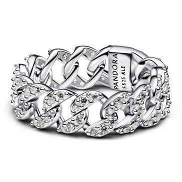 Pandora Pave Cuban Chain Ring