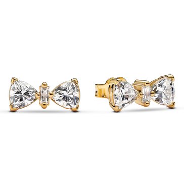 Pandora Sparkling Bow Stud Earrings