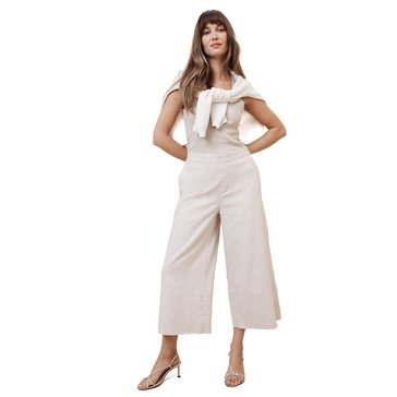 Banana Republic Women's Linen Wide Leg Crop Pants