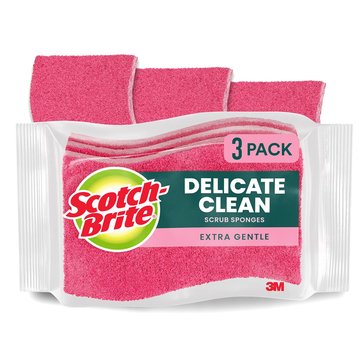 Scotch-Brite Gentle Clean Scrub Sponge, 3-Pack