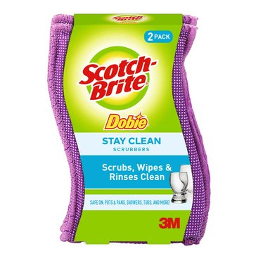 Scotch-Brite Dobie Clean Rinse Scrubber, 2-Pack