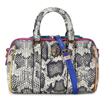 Kurt Geiger Kensington Small Snake Print Boston Bag