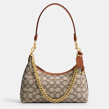 COACH Signature Textile Jacquard Juliet Shoulder Bag 25