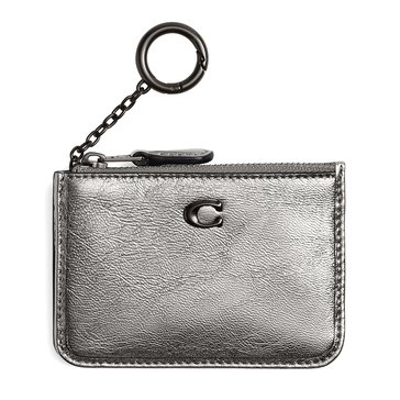 Coach Metallic Leather Mini ID Skinny Case