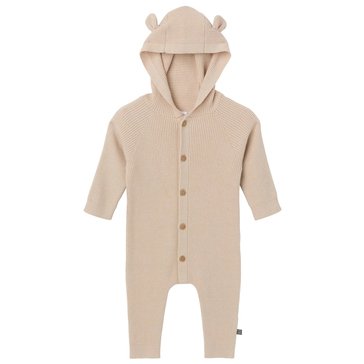 Gerber Baby Girls' Hooded Sweater Knit Romper