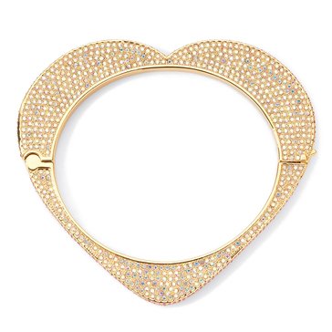 Kurt Geiger Pave Heart Hinged Bangle Bracelet