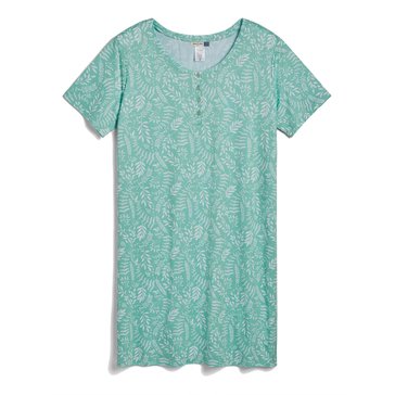 Yarn & Sea Women's Leaf Henley Nightshirt