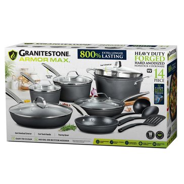 Granitestone Armor Max 14-Piece Hard Anodized Cookware Set