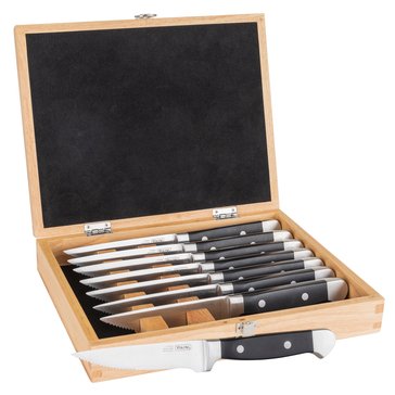 Viking Steakhouse 8-Piece German Steel Steak Knife Set with Gift Box