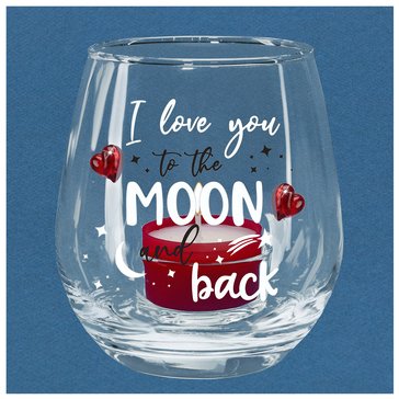 Glass Baron Love You To The Moon And Back Candle Holder