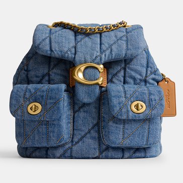 COACH Quilted Denim Tabby Backpack