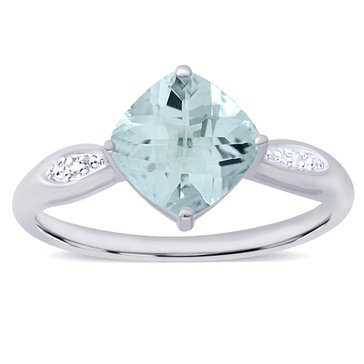 Aquamarine Antique Cut Ring