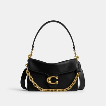 COACH Smooth Leather Chain Tabby Shoulder Bag with Chain