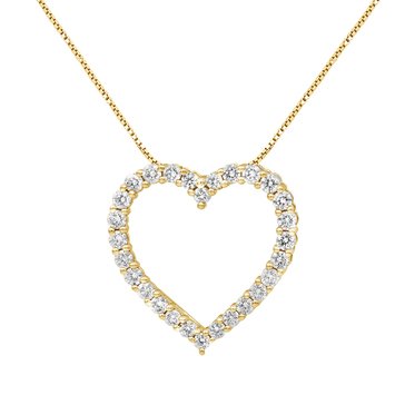 Evolv. 1 cttw Lab Grown Diamond Heart Pendant Necklace