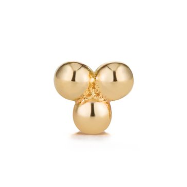 Aurelie Gi Aria Trio Dots Single Threaded Flatback Earring