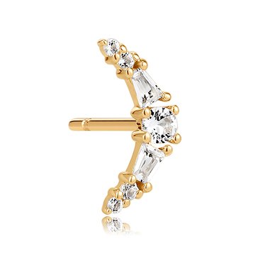 Aurelie Gi Vienna White Sapphire Single Stud Earring