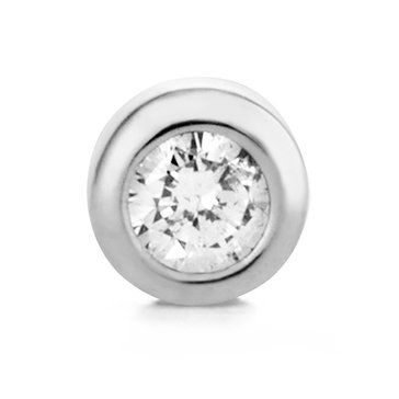 Aurelie Gi Geri Bezel Diamond Single Threaded Flatback Earring