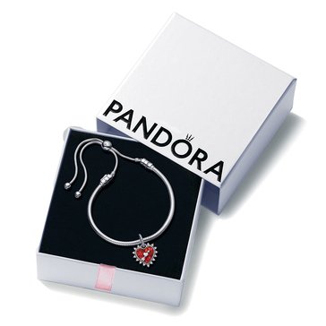 Pandora Sparkling Red Heart Bracelet Gift Set