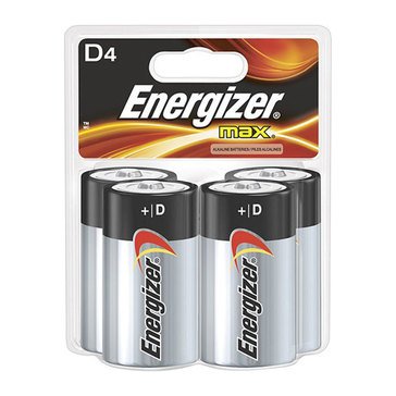 Energizer Max D Alkaline Batteries, 4-Pack
