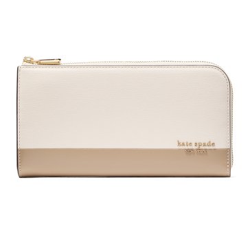 Kate Spade New York Devin Colorblocked Saffiano Leather Zip Around Continental Wallet