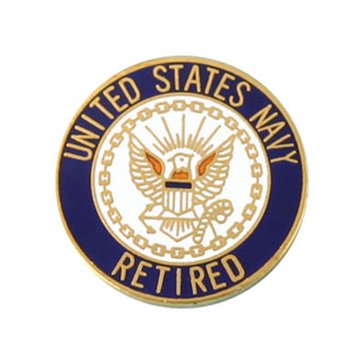 Mitchell Proffitt US Navy Retired Lapel Pin