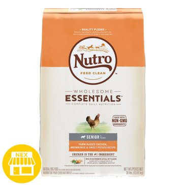 Nutro Natural Choice Senior with Chicken and Brown Rice Dry Dog Food, 30lb