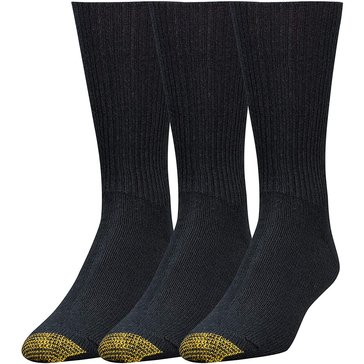 Gold Toe Men's Fluffy Crew Socks, 3 Pack