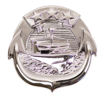 Warfare Badge Full Size SM CRAFT ENL  Mirror Finish Silver