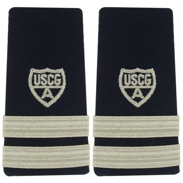 USCG Auxiliary Men's Soft Boards FC & VCP 2 Stripes & Silver A Enhanced